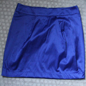 Forever 21 Blue Satin Pleated Skirt